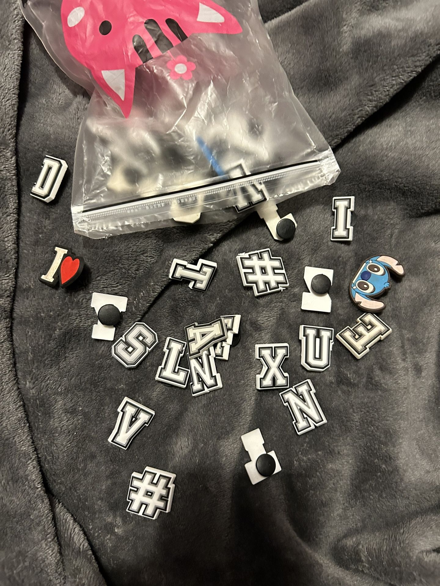 bag full of croc charms 