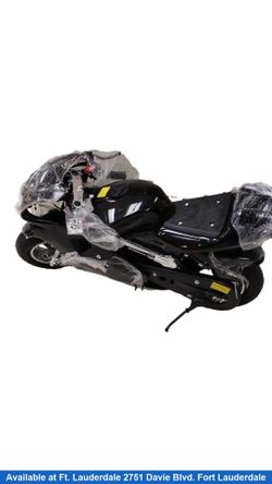 Pocket Bike Aso9001-2000 Black Powered Bike Scooter