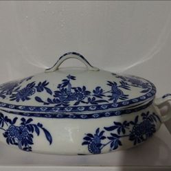 MID CENTURY DELPH POTTERY MAUREEN SERVING BOWL 12"×8" ×5"