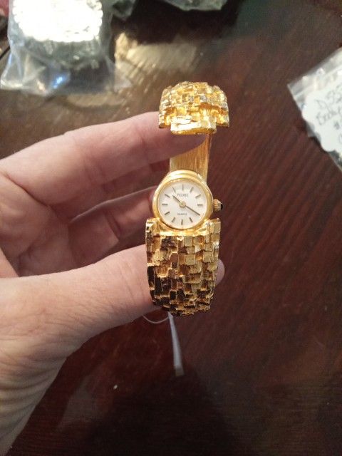 Gold Plate Bracelet Watch