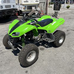 2004 Kawasaki kfx 700 quad runs good 4x2 gas electric start , has new battery registered up to date have pink on hand