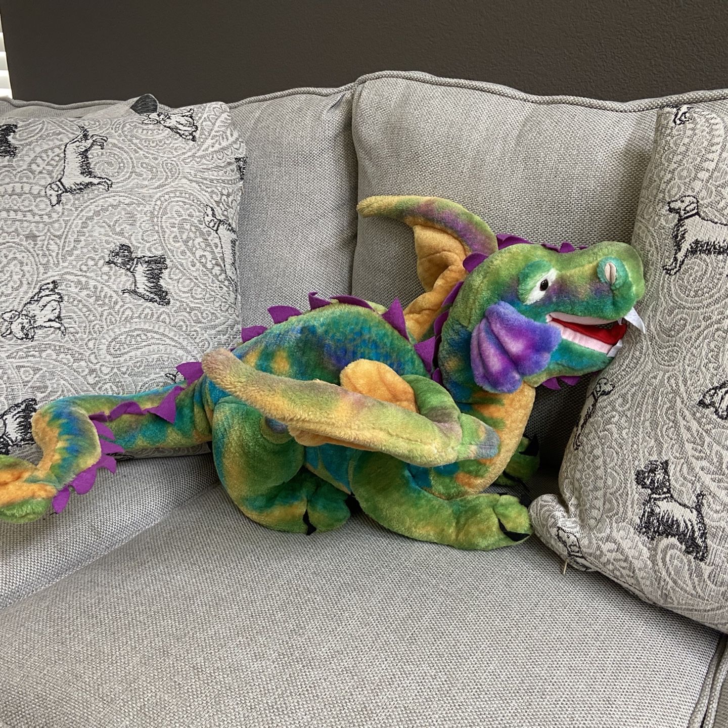 Melissa Doug Giant Dragon Stuffed Animal over 3 feet long for