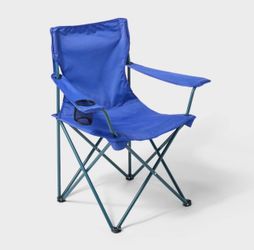 Foldable Outdoor Chair Portable - for beach and camping BLUE