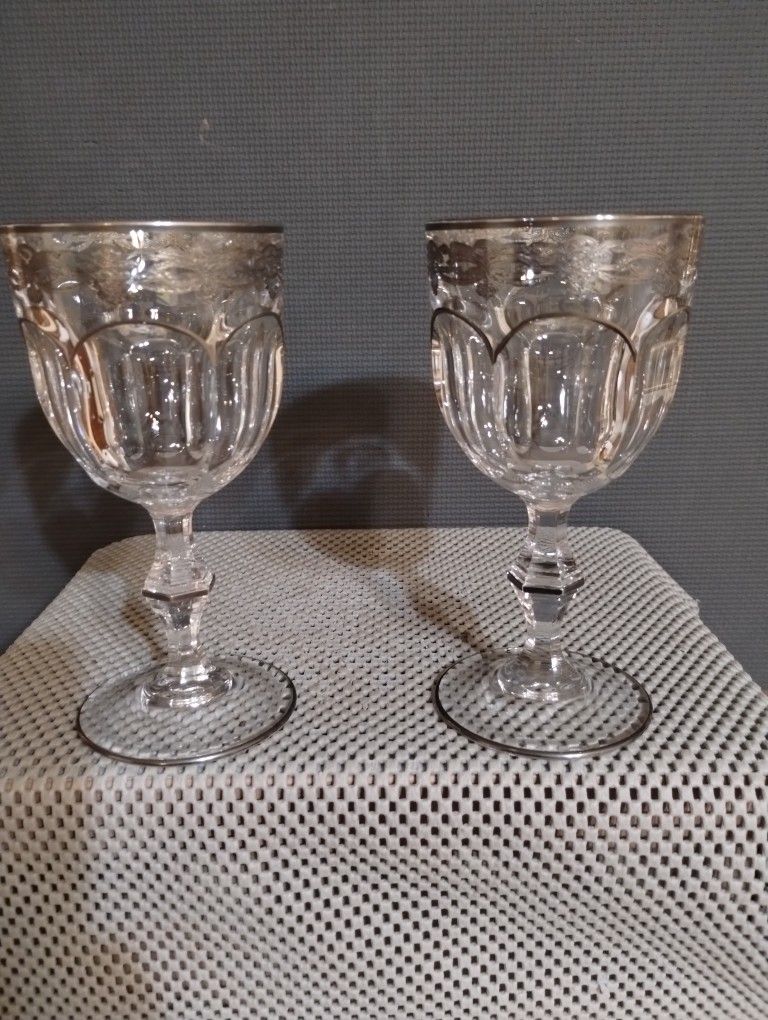 Set of 2 SC Line Water Goblets Made In Italy