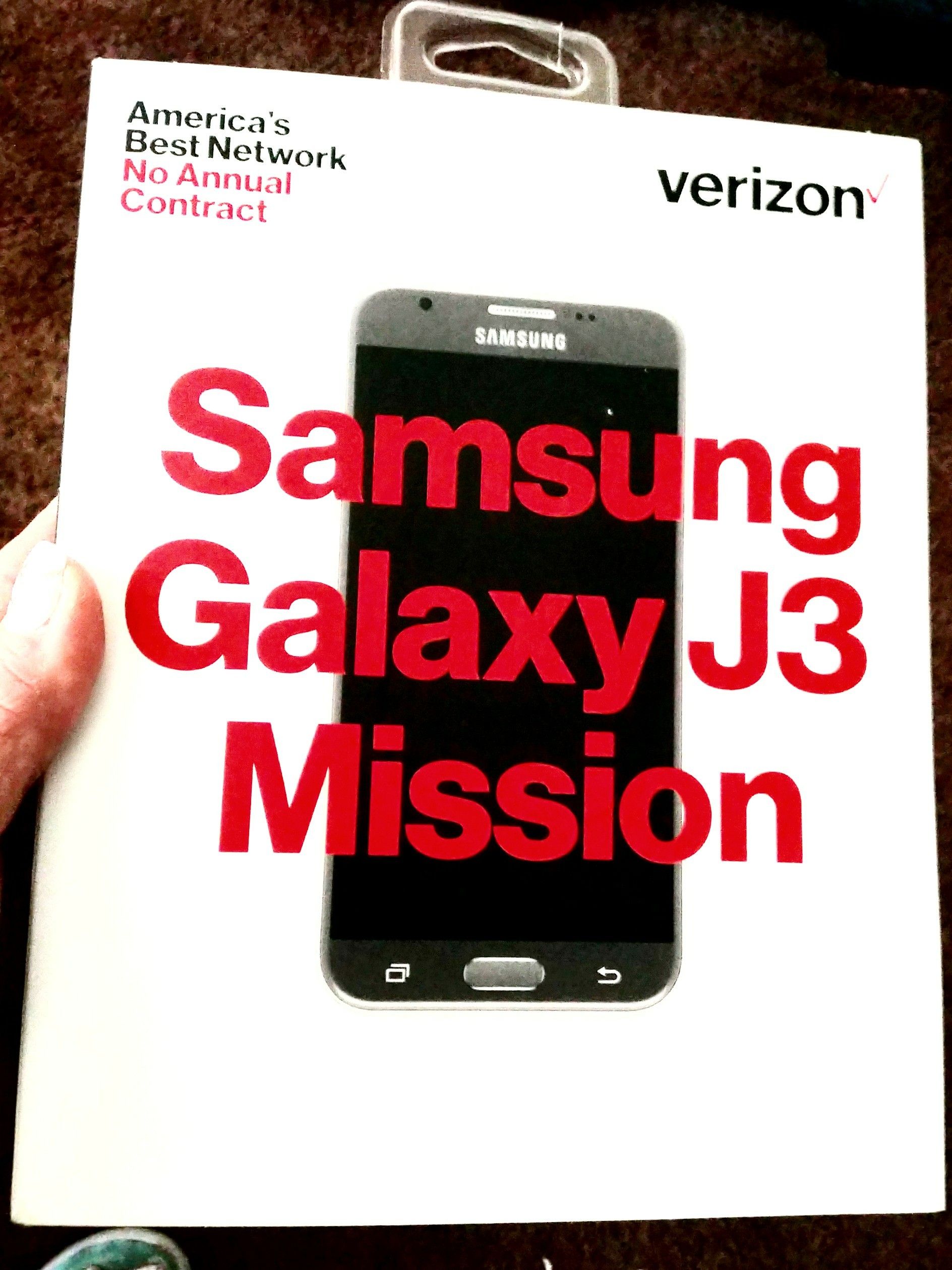 Samsung Galaxy J3 Mission 4G w/ 16GB Memory Cell Phone/Verizon Model No.SMJ327VZSPP