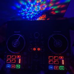 Numark Mix II Controller Set for Beginners with Built-in Party Lights Mixer for Serato DJ Lite and Algoriddim djay Pro AI