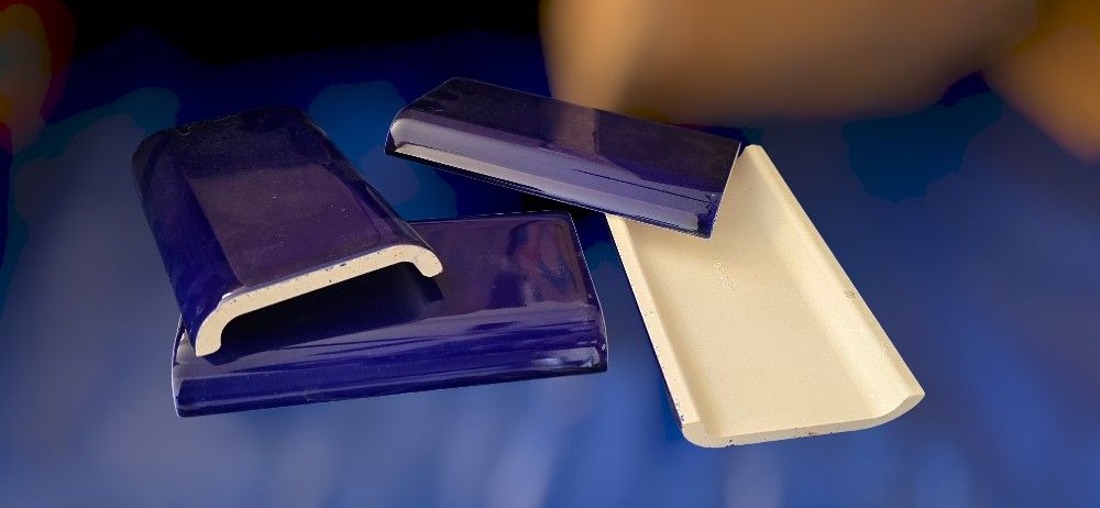 Daltile 3.5 X 6 Cobalt Blue Double Bullnose Cap Tile