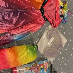 Rainbow Butterfly Unicorn Kitty Girl Onesie