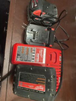 Milwaukee batteries all with charger