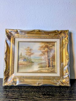 Country House Scene Signed H. Allbrige.