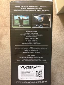 voltera 8k projector with impact screen OBO
