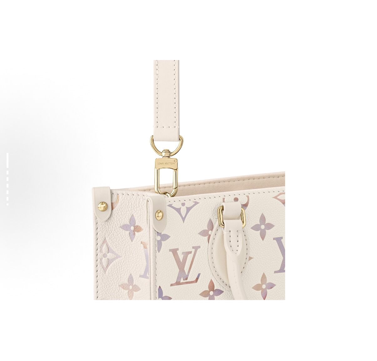 LOUIS VUITTON ONTHEGO Metal Brand Print Watercolor Gradient Effect Embossed Grained Cowhide Tote Bag Shopping Bag Cross-body Single-shoulder (p7777)