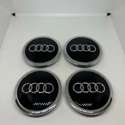 Audi Black Wheel Center Caps 69mm