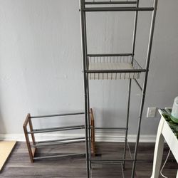 shoe rack and small shelf
