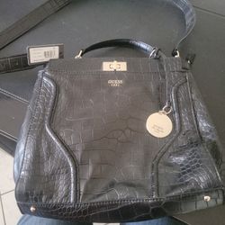 Georgie Guess Leather Satchel Handbag 