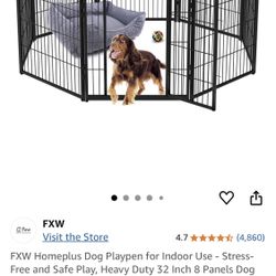 NEW FXW “Homeplus” Dog Playpen for Indoor Use - Stress-Free and Safe Play, Heavy Duty 32”