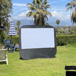 Outside Projector and Screen
