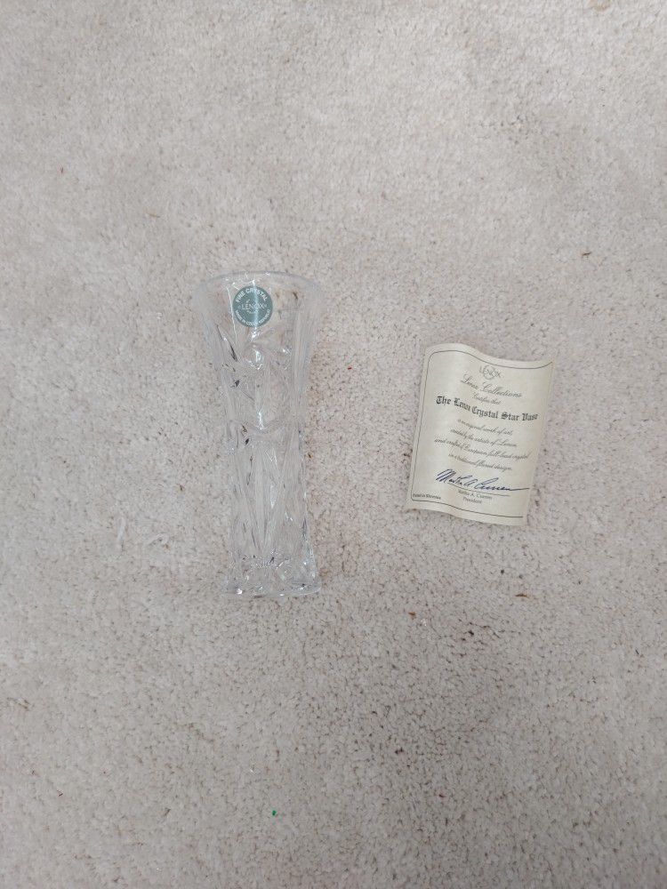New Lenox Crystal Bud Vase