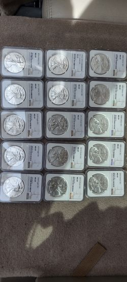 15 American Eagles Graded Ms 69 By NGC