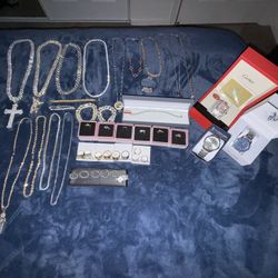 Jewelry, watches, necklaces,chains,bracelets, and rings  Gold filled, silver, stainless steel,plated