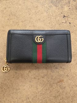 Gucci Ophidia Calfskin Web Zip Around Wallet