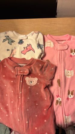 Baby Girl Sleeper Onesies Lot of 3