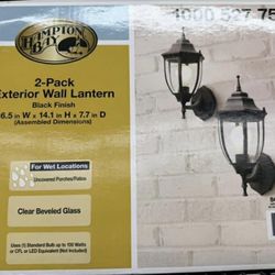 Hampton Bay 2 Pack Exterior Wall Lantern