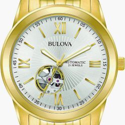 BULOVA Men's Automatic Stainless Steel Bracelet Watch, 42mm Gold