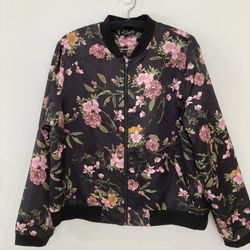 Asian Floral Satin Jacket XL