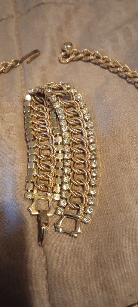 Gold And Crystal Bracelet 