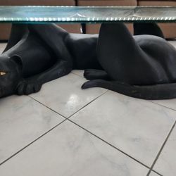 Vintage Leopard Jaguar Cocktail Coffee Table