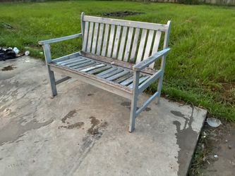 Patio wood bench