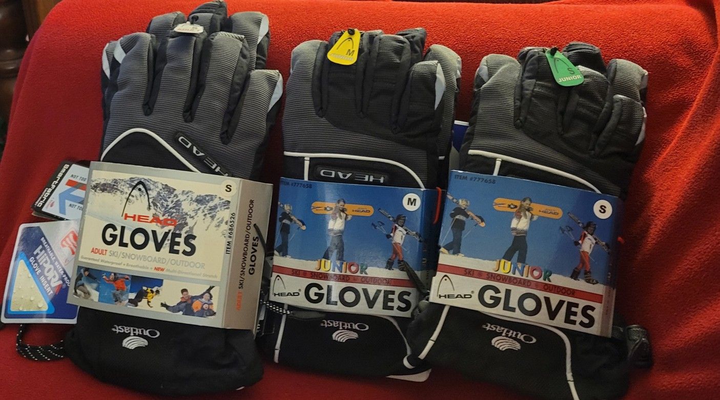 New! Three Pair Of Head Ski Gloves from Costco