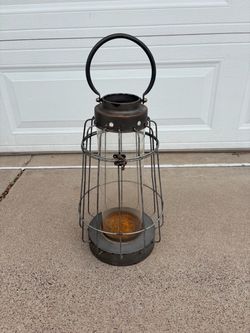 Lantern Candleholder Metal Lighthouse with Decanter