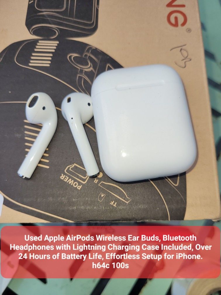 Used Apple AirPods Wireless Ear Buds, Bluetooth Headphones with