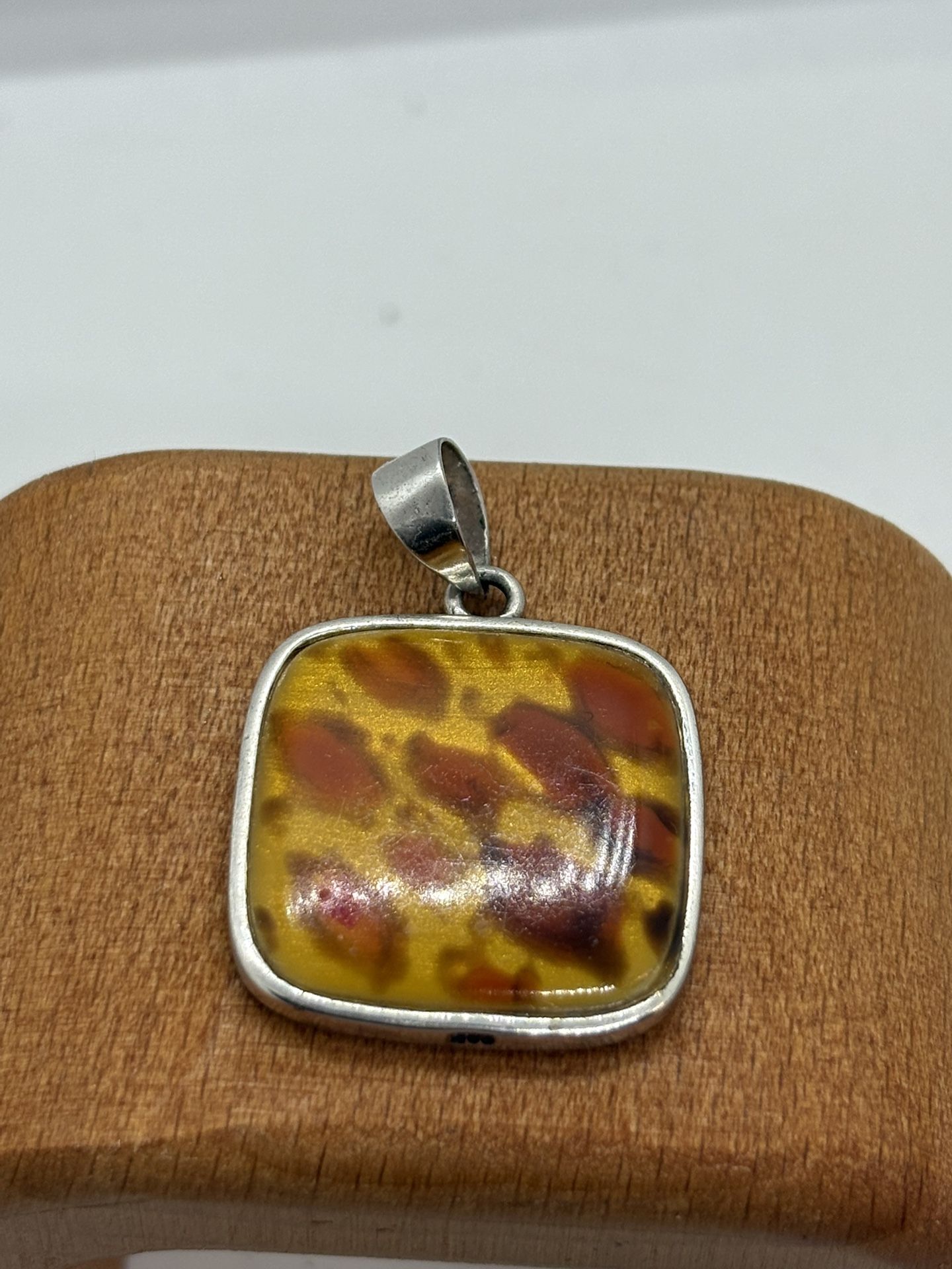 Vintage Sterling Silver 925 frame pendant for necklace