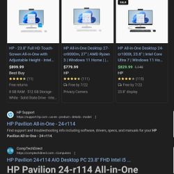 HP All In One Desktop PC 24-r114