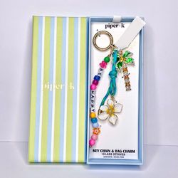 Viral Piper K “Be Happy” Palm Tree Keychain