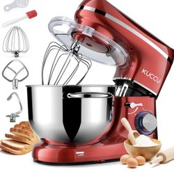 Stand Food Mixer, 6.5 Qt 660W, 6-Speed Tilt-Head , Kitchen Electric Mixer with Stainless Steel Bowl,Dough Hook,Whisk, Beater, Egg white separator (6.5