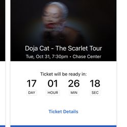 Doja Cat 10/31 Chase Center