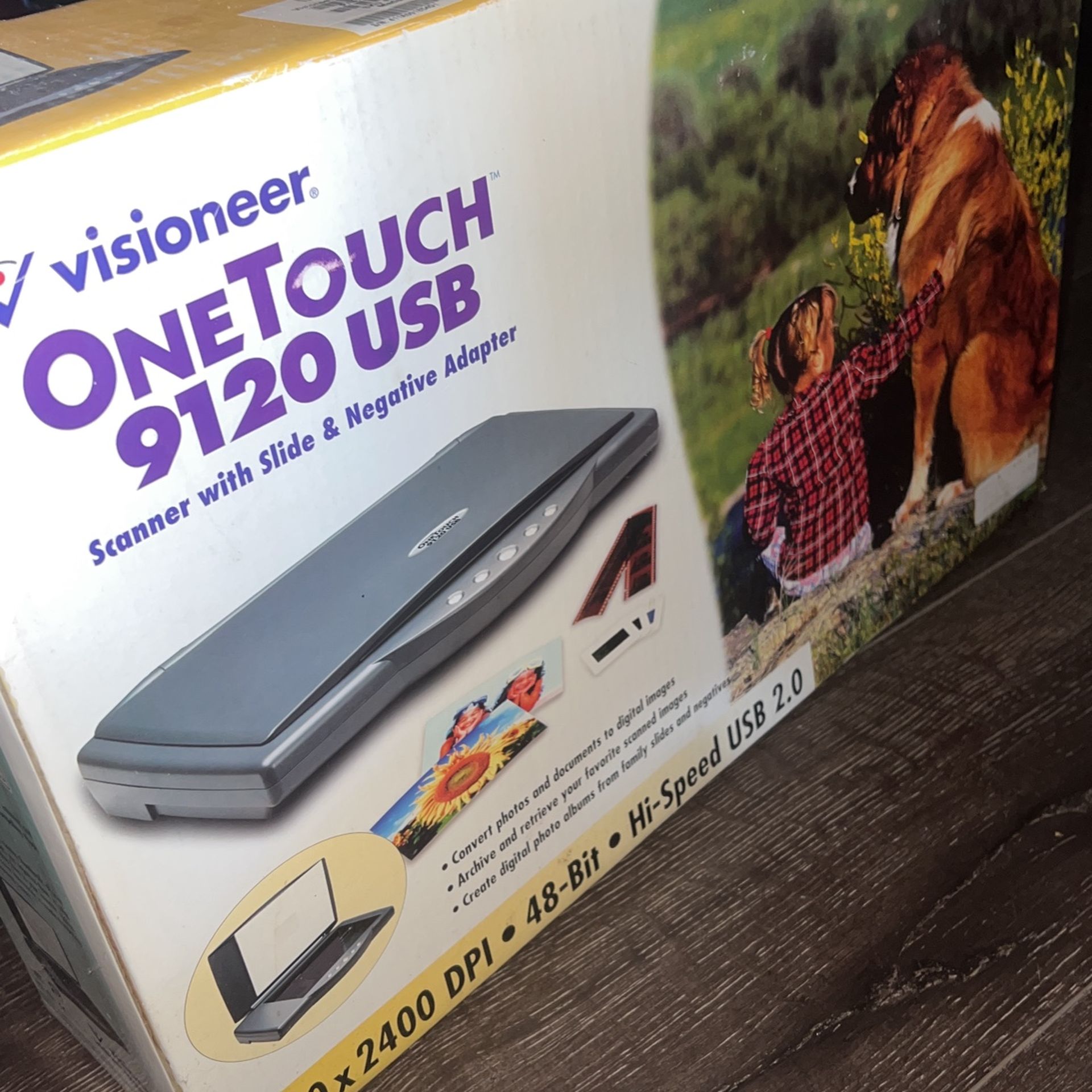 Visioneer One Touch 912 USB Scanner With Slide & Negative Adapter Brand New In Box