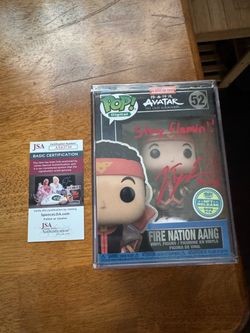 Funko Avatar nft fire nation aang signed by VA