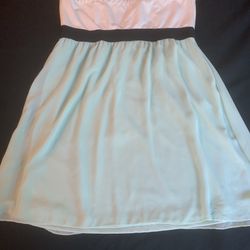 Dress Charlotte Russe Women’s Size L. Strapless Green/White/Black