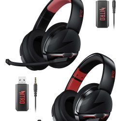 acer 2.4GHz Flex Wireless Gaming Headset |Red+Pink| Non-Stop 100H Battery | Dynamic 50mm Drivers 