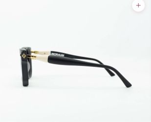 Kuboraum Black Sunglasses with Gold Hardware