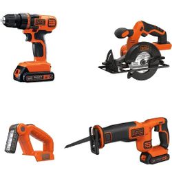 BLACK+DECKER 20V MAX* Cordless Drill Combo Kit, 4-Tool