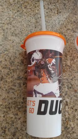 Anaheim Ducks NHL drink cup let's go ducks