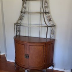 Kitchen Bakers Rack with Wrought Iron