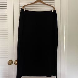 LOFT Lou & Grey Black Midi Skirt-women’s XXL