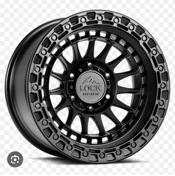 17” INCH LOCK OFF ROAD MATTE BLACK FINISH MOJAVE WHEELS/RIMS 6 LUG CHEVY GMC TOYOTA TACOMA TUNDRA
